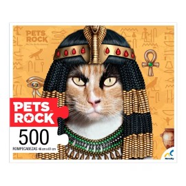 Pets Rock Novelty Rompecabezas Coleccionable Pets Rock Meowpatra 500pz