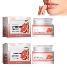 Pack of 2 Moisturising Lip Balms for Lip Scrub, Lip Mask Repairs Dry, Peeling Lip Mask, Lip Mask Whitening Lip Wrinkles and Lip Care (Grapefruit)
