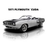 1971 Plymouth 'Cuda Convertible Metal Sign: 12x16" & Ships Free