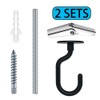 Evsteluo 2 Sets Large Swag Ceiling Hooks Heavy Duty Swag