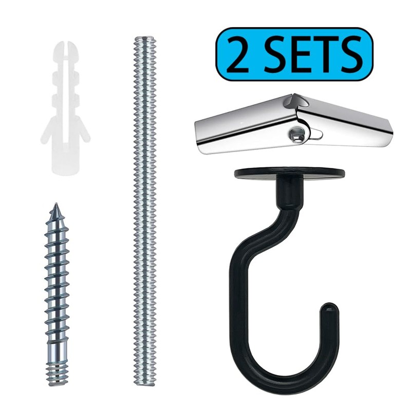 Evsteluo 2 Sets Large Swag Ceiling Hooks Heavy Duty Swag
