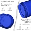 2 oz Blue Glass Jars with Lids, Bumobum 3 pack