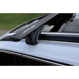 BRIGHTLINES All Black Heavy Duty 220 lbs Wing Shaped Universal Crossbars Roof Racks Compatible with 2018-2024 Chevy Equinox GMC Terrain for Kayak Luggage ski Bike Carrier, a Set of 2