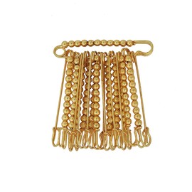 Juego de 12 pines de sari de forma redonda de color dorado