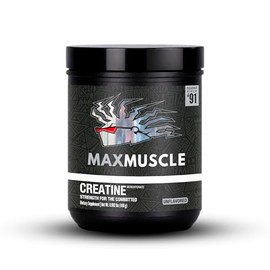 Max Muscle Monohidrato de creatina ultra pura en polvo, 5000 mg (0.18 onzas), pureza probada por terceros, 100% micronizado y sin sabor para una máxim