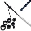 QISF 7Pcs 300mm Extra Long Twist Drill Bits Set (4-12mm）+