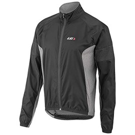 Louis Garneau, Men's Modesto 3 Bike Safety Windbreaker Jacket, Black/Gray, Medium