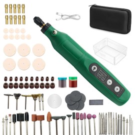 ADILIKADII Juego de Herramientas Rotativas 3.7V, Herramienta Giratoria Inalámbrica Carga USB con 150 Accesorios 5 Velocidades, Mini Taladro Eléctrico Lijar Pulir Tallar Perforar Moler Grabar Bricolaje