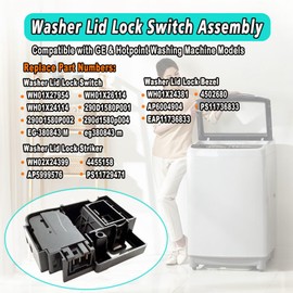 CEYHTLY WH01X27954 Washer Lid Lock Switch Compatible with GE Hotpoint Washing Machine Lid Lock Replacement Replaces WH01X24114 290D1580P001 290D1580P002 290d1580p004 EG-380843 M WH01X24381 WH02X24399