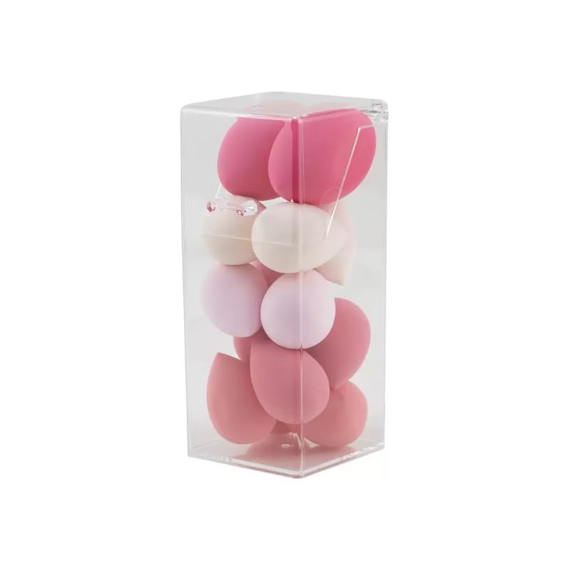 Esponjas para Maquillaje, Set de 14 Piezas, Multicolor Rosa Forma