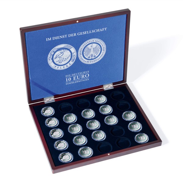 Leuchtturm 366765 Coin Box for 25x German 10 Euro Collector's