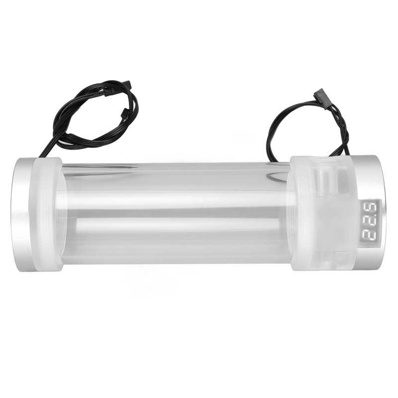 Water Cooling Tank Transparency 210mm Cylinder Temperature Display Reservoir Water