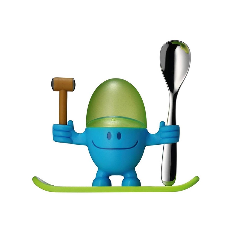 WMF Portauovo McEgg Bimbo con Cucchiaio Acciaio Inox, Plastica, Blu