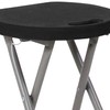 Flash Furniture Micah Foldable Stool with Black Plastic Seat and