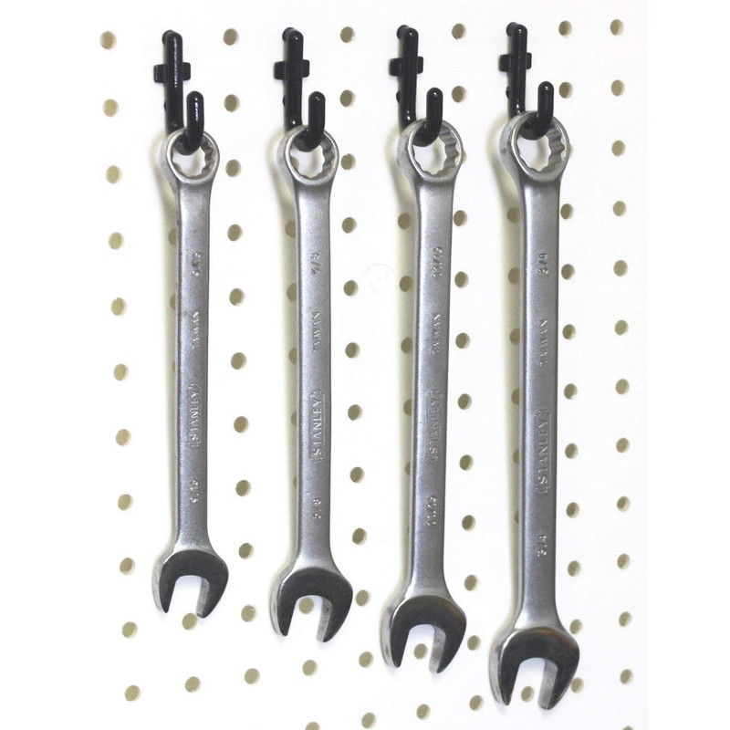 Black Plastic Locking J Hook & L Hook Pegboard Kit