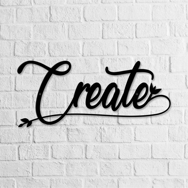 ShowMtheM Create Metal Signs, Wall Art Decor 12" x 5",