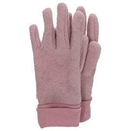 Sterntaler Finger Gloves Unisex Children's Micro Fleece with Elastic Cuff Glove, Pink melange