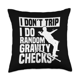 Pogo Sticks I Don´t Trip Bouncing Pogo Stick Jumping Throw Pillow
