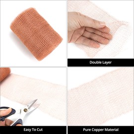 QWORK® Copper Mesh Slug and Snail Control, 5Inches X 40 Feet, Pure Copper Mesh Roll for Indoors&Outdoor, Garden