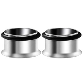 HEKEUOR Ear Tunnels Stretching Kit Stainless Steel Gauge Plugs Set Single Flared Stretching Kit 00g 7/16 1/2 9/16 5/8 3/4 7/8 1 Inch, Alloy Steel