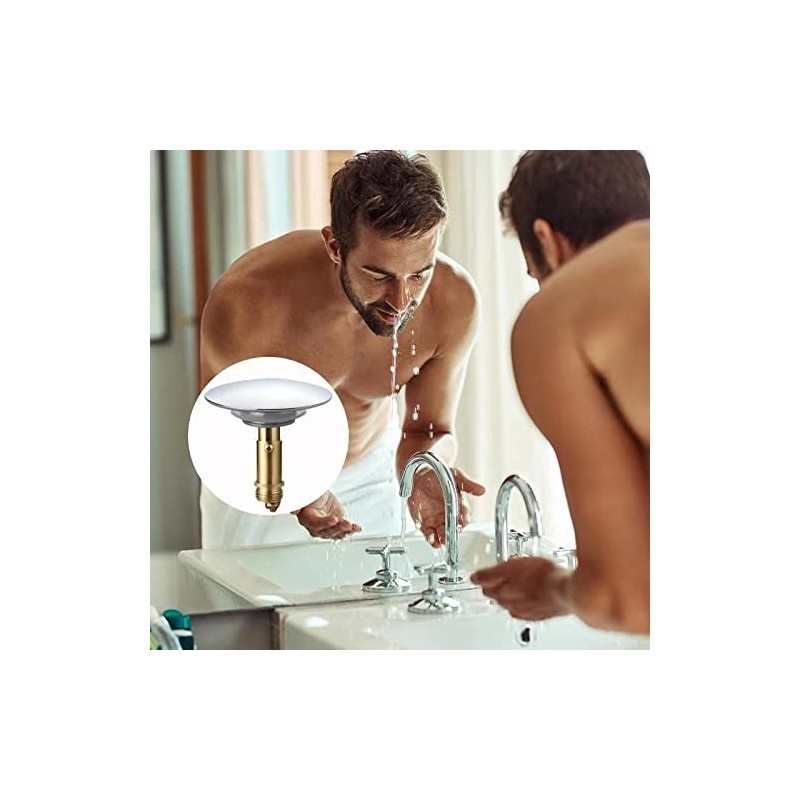 Bathroom Push Pop-Up Click Clack Plug Stopper, 66mm Push Sink