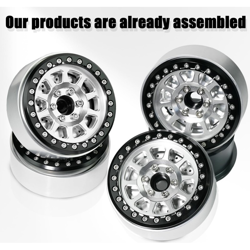2.2 Inch Beadlock Wheels, 25mm Wide 0mm Offset for SCX10