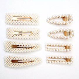 Frilina Set 8 Broches Perlas Para Cabello Niñas