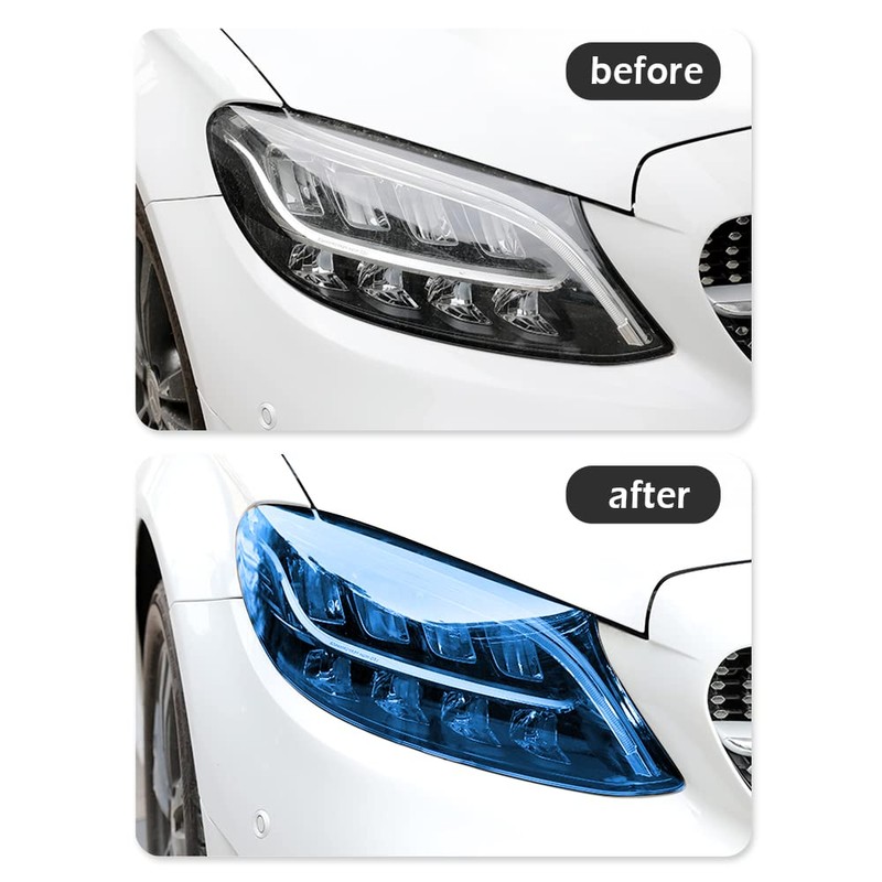 12 X 48inch Car Light Tint Film, Cuttable&Stretchability Car Headlight