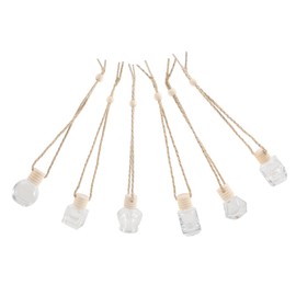 PACKOVE 6pcs Perfume Bottle Pendants Essential Oil Diffuser Bottles for Vehicles Stylish Aromatherapy Decor Includes Flat and More
