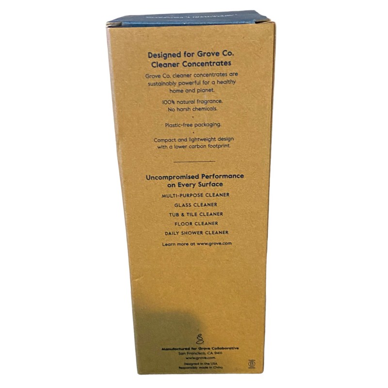 Grove Co Reusable Cleaning Glass Spray Bottle White Silicone Sleeve