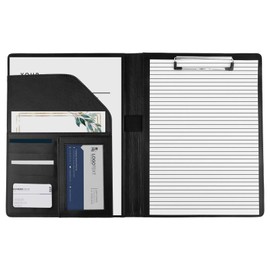 Clipboard A4 Folder Clipboard Folder A4 Premium Conference Folder Made of PU Leather with Document Compartments, Pen Holder, Flip Cover and Magnetic Closure