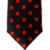 Retreez Classic Polka Dots Woven Microfiber Skinny Tie - Black