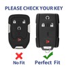 LIANGYM 2-Pack for GMC Chevy Key Fob Cover, 4-Button TPU
