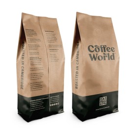 Coffee World, 1984 Espresso Blend, Roasted in Cambridge, Whole Coffee Beans, Wholesale Café Bag (1kg)