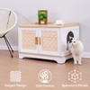 Boho Cat Litter Box Enclosure, Hidden Cats Washroom with Woven