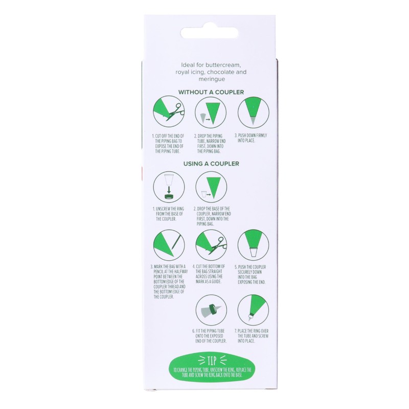 PME CH24IB126 12 Christmas Disposable Icing Piping Bags, Candy Cane,