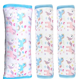 HECKBO 2 x seat belt protectors + 1 x belt cushion unicorn