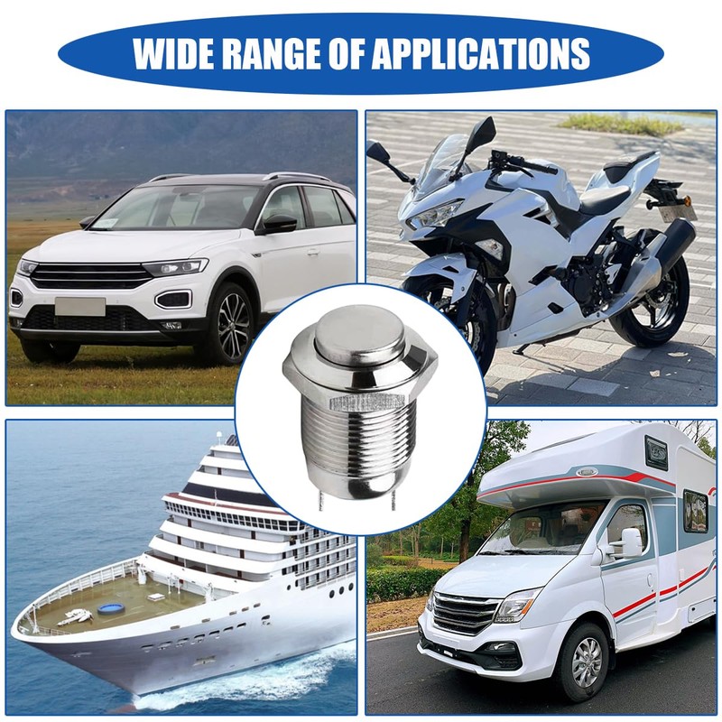 JNNJ 5 pieces waterproof push button switch, waterproof push button