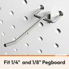 JEAWIWI 60 Pack 4 Inch Metal Pegboard Hooks, Fit 1/4