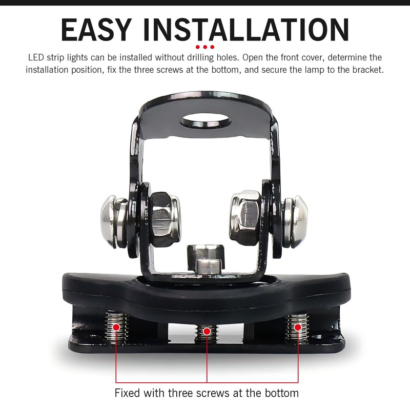 Dogary 2 PCS Automotive LED Light Bar Mounting Bracket, Non-Destructive