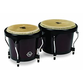 Lp Lpa601 Aspire Oak Bongos With Black Hardware Dark Wood