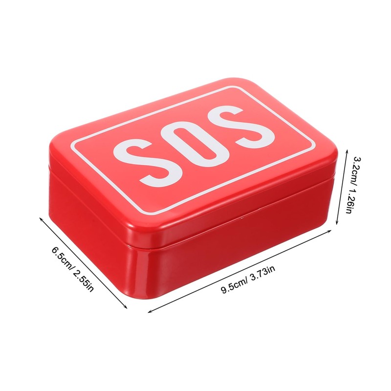 OHPHCALL Outdoor Survival Shockproof Metal Small Container Survival Supplies Case