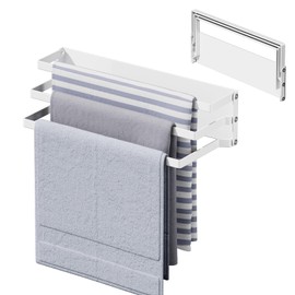 BOIVSHI Towel Rack, Magnetic Towel Hanger, Bath Rack, Magnetic Rack, Bath Towel Hanger, Bath Towel Hanger, Bathroom, White