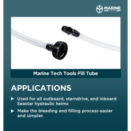 Marine Tech Tools Fill Tube, Seastar Hydraulic Steering Bleed Kit, Fits all Outboard, Sterndrive & Inboard Seastar Hydraulic Helms, Seastar Hydraulic Steering Fluid Bleeder Kit