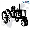 Eyecandy Decals Tractor Allis Chalmers 6" Black Decal Sticker