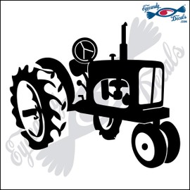 Eyecandy Decals Tractor Allis Chalmers 6" Black Decal Sticker