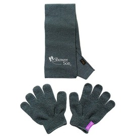 Hancell 3J shower hand magic shower glove both hands + towel high-end type / 한셀 쓰리제이 샤워손 매직 샤워 글로브 양손 + 타올 고급형
