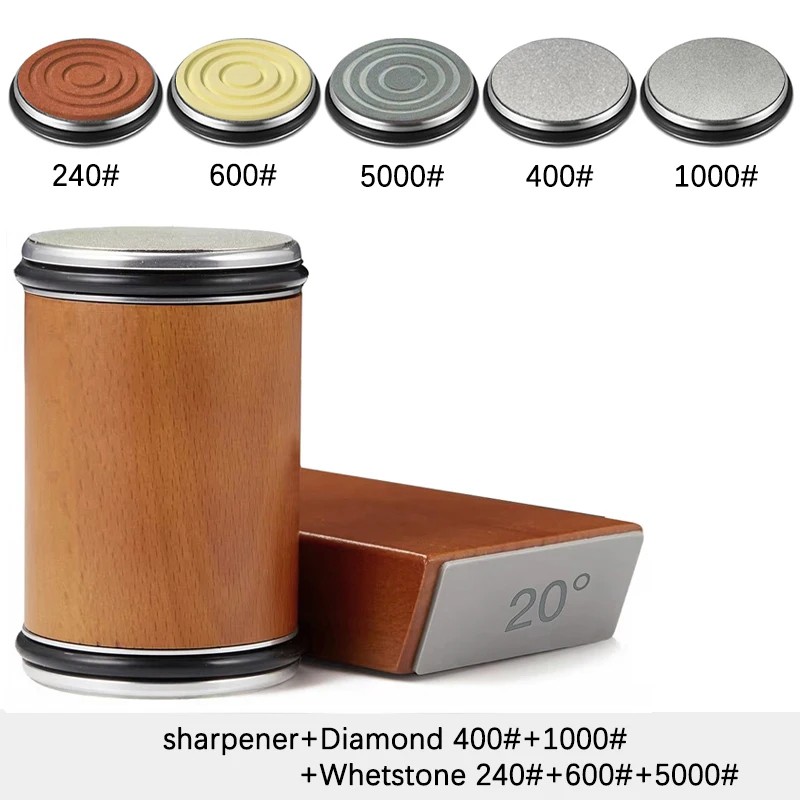 Rolling Knife Sharpener Kit for Kitchen Knives – Double-Sided Edge