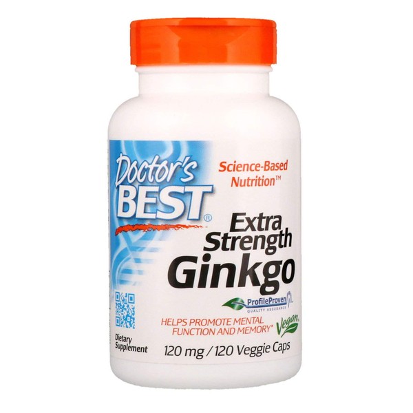 Doctor's BEST, (Pack of 2 Extra Strength Ginkgo, 120 mg, 120 Veggie Caps