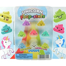 Generic Unicorn Poopsters Figurines Set of 14 Poop Figures Multicolor and Glitter, POO3DW